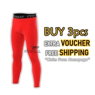 ROOFLESS Seluar Tight Budak Lelaki Putih Tight Pants Kids Soccer Seluar Fit Budak Lelaki Seluar Bola