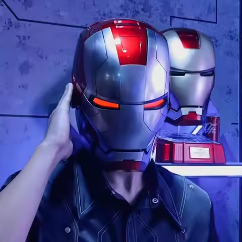 Iron Man Mk5 Helmet Automatoc 1:1 Voice Control Avengers Mk7 Mk 5 Cosplay With Led Light Electronic 