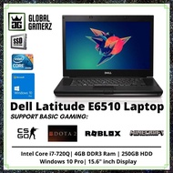 Dell Latitude E6510 Laptop / 15.6 inch LCD / SSD / 4GB Ram / Intel Core i7 / Windows 10 Refurbished Gaming Laptop