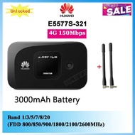Unlocked Huawei E5577 E5577s-321 150Mbps 3000mAh Battery 4G LTE Mobile Wifi Router Pocket Hotspot PK E5577Fs-932 E5377Ts-32 gubeng