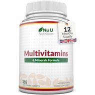 Nu U Nutrition AZ Multi Tablets untuk Wanita & Lelaki 365 Tablet 12 Bulan 25 Nutrien Termasuk Zink B