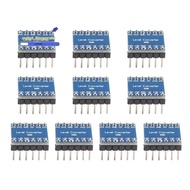10Pcs 4 Channel IIC  Logic Level Converter Bi-Directional Module 3.3V to 5V Shifter for  (Pack of 10