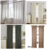 Pod Pocket Curtain( Non ring) Suksukan 5.8ft/6.8ft Sizes