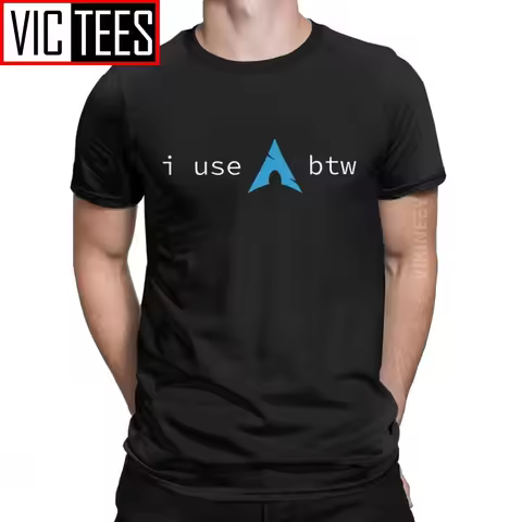 Men T-Shirt Arch Linux I Use Arch Btw Funny Cotton Sweatshirt 3D Print Tee Shirting T Shirt 2020 Hom