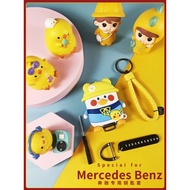 Cute Mercedes-Benz Car New A-Class C-Class E-Class Key Cover Girl E300L/GLA200/GLC180 Bag Buckle e26