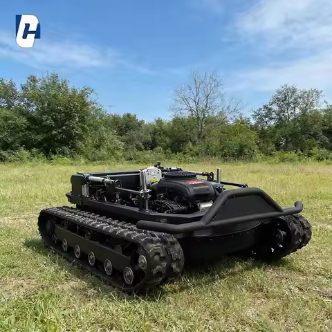 Mini Crawler Remote Control Lawn Mower for Garden 196cc Engine Robot Grass Trimmer Machine Wireless 