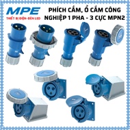 Industrial Plug, 1 Phase - 3 Pole Industrial Socket MPE MPN2