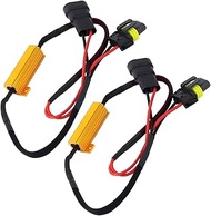 BESULEN 2PCS 9006/HB4 Car LED Resistor Kit, 50W 6Ohm Vehicle Headlight Anti Flicker Error Decoder, A