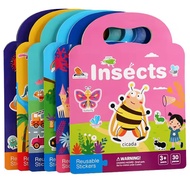 Reusable Children's Sticker Book, 30+ Stickers per Book