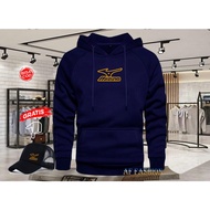 Bonus Hat...!!!Latest Premium Distro Hoodie Mizuno Latest Text Gold Distro Jacket/ Distro Sweater/ D
