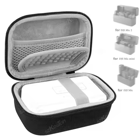 Wireless Lavalier Microphone Storage Bag for DJI Mic 3, Mic 2, Mic Mini EVA Carrying Case for Hollyl