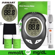 INSMART Blood Glucose Meter Blood Sugar Test Kit 50PCS Test Strips+50PCS Lancets Glucometer Test kit