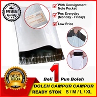 1pcs Flyers Courier Bag with pocket Plastik Pos ADA POKET saiz S, M, L, XL (A5 / A4/A3 / A2) flyers 