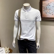 YIPINYOUYOU丨เสื้อยืดเสื้อยืดวัยรุ่นฤดูร้อนเข้ารูปแขนสั้นเสื้อโปโลปกของผู้ชาย