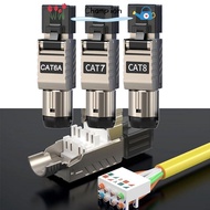 CHAMPIONO RJ45 Metal Tool, 22AWG - 24AWG 40G LAN Cable RJ45 Cat8 Cat7 Cat6A Connectors, Ethernet Ter