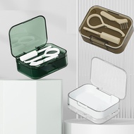 Double Layers Denture Box Retainer Braces Storage Box Denture Storage Case Braces Remover Cleaning B