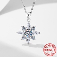 Star 1s925D Color Sterling Silver Female Moissanite European American Necklace High-End Cross-Border