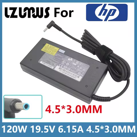 LZUMWS 120W 19.5V 6.15A 4.5*3.0MM Laptop Adapter FOR HP ENVY 15 17 J015T 15-AX033 HSTNN-CA25 Charger