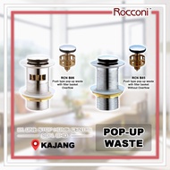 ROCCONI with overflow / without overflow push type pop-up waste & filter basket RCN B85/B86