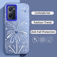For Oppo A36 4G&Oppo A76 4G&Oppo A96 4G, Peach Heart Fireworks,high-quality matte anti drop IMD phon