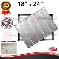 BL 18”x24” STAINLESS STEEL MANHOLE COVER CONCEALEAD RECESSED MAN HOLE COVER FOR TILES TILING WORK