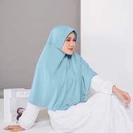 Hijab Instan Serut Jokowi Size L Bahan Jersey Bergo Serut Jersey By Shamira