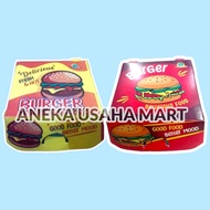 BURGER PAPER 50 PCS 10x10x8 CM / BURGER BOX / BURGER WRAP / BURGER BOX