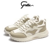 【ซุปเปอร์ไลท์】Corolla รองเท้าแพลตฟอร์มลำลองรองเท้าผ้าใบแฟชั่นสตรี สะดวกสบาย อเนกประสงค์ เบามาก กากี