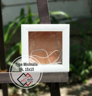 White CO3 Type - White minimalist dowry frame - scrapframe frame - minimalist dowry frame size 15x15