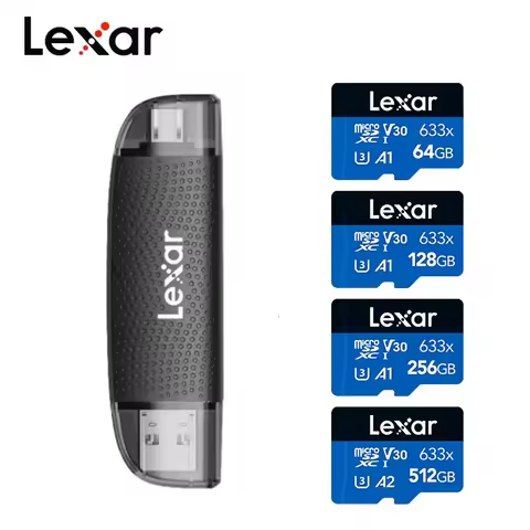 Lexar 633X microSDXC V30 C10 U3 Memory Card 64GB 128GB 256GB 512GB microSDHC V10 U1 32GB Flash TF Ca