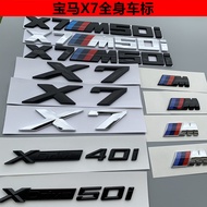 Suitable for BMW Black Car Logo X7 Modified m50i Word Logo Rear Tail Logo xdrive40i Displacement 60i