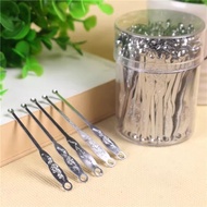Old-fashioned Thin Mouth Stainless Steel Ear Spoon Round Head Ear Spoon Ear Scoop Ear Scoop Ear Scoo