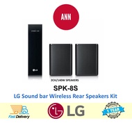 LG SPK8-S  SPK8 2.0Ch 140W  Sound Bar  Wireless Rear Speaker Kit  Surround Speaker Kit Soundbar  wit