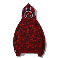 การค้าต่างประเทศ bape แบรนด์อินเทรนด์สไตล์เดียวกันลายพรางหัวฉลามแจ็คเก็ต 3D พิมพ์ซิปเสื้อกันหนาวหมวก