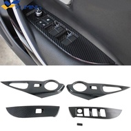 xuming Fit For Toyota Corolla Cross XG10 2020-2021 Car Accessories ABS Carbon Car Door Side Inner Armrest Cover Trim 4pcs