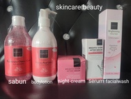 New scarlett whitening perawatan badan dan muka /body lotion scarlett / paket 5 in 1 murah scarlett