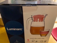 Luminarc 玻璃水壺 連四隻水杯 套裝