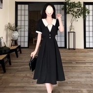 DR102 - JUMBO DRESS WITH SHORT SLEEVES, SAILOR COLLAR, VEST STYLE