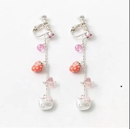 Bonny&Read轉賣 Hello Kitty 草莓甜心夾式耳環（施華洛世奇水晶）