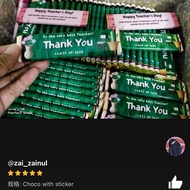 [Hari Guru Gift] Choco Bar / Coklat Bar with customize sticker Teacher Day Gift Selamat Hari Guru Do
