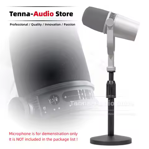SnapVox Compatible With SHURE MV7 MV 7 MV7x MV7+ MV7i X + I Desk Microphone Stand Desktop Tabletop M