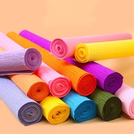 Colored Crepe Paper Roll Origami Crinkled Crepe Paper DIY Flowers Decoration Gift Wrapping Paper Craft