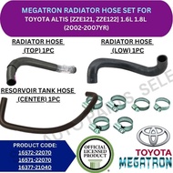 RADIATOR HOSE, WATER HOSE, WATER PUMP PIPE (SET) FOR TOYOTA ALTIS [ZZE121, ZZE122] '02-07YR