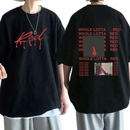 Rapper Playboi Carti Men's Shirt 1 Cotton Luxury Hawaiian Hip Hop Graphic T-Shirt Summer Y2K Short S