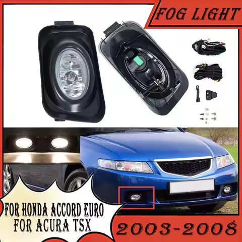 Front Bumper Fog Light Daytime Driving Lamp For Honda Accord Euro CL7 CL9 2003-2008 For Acura TSX 20