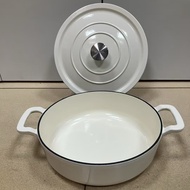 กระทะเหล็กหล่อเคลือบ Sanxi Delicious Queen ขนาด 24 ซม สำหรับทำอาหารทะเล ตุ๋น ทอด ผัด พร้อมฝาปิด สไตล