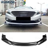 Front Bumper Lip for Hyundai Sonata 2015 2016 2017 Air Splitter Car Body Kit Spoiler Black Skirts Ac
