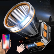 300000 LM XHP90.2 Lampu Depan Led Kuat Lampu Depan Terbina Dalam Kalis Air USB Lampu Suluh Kepala Bo