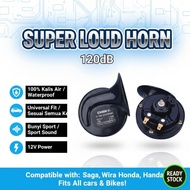 Hon Kereta 12V Kalis Air CHSKY Snail Horn Kuat 115dB Car Horn For Proton Saga Myvi Axia Wira Honda