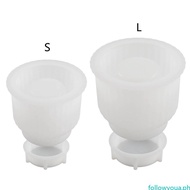 fol DIY Silicone Mold for Small Cement Cup Jars Flower Planter Pot Resin Molds